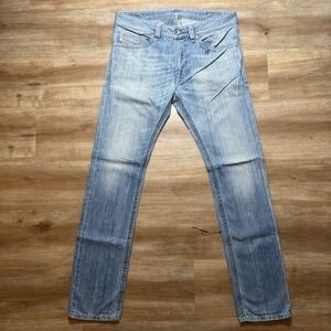Diesel Thavar Jeans Men 32x32 Blue Slim Skinny Light Wash Denim Casual 0826D